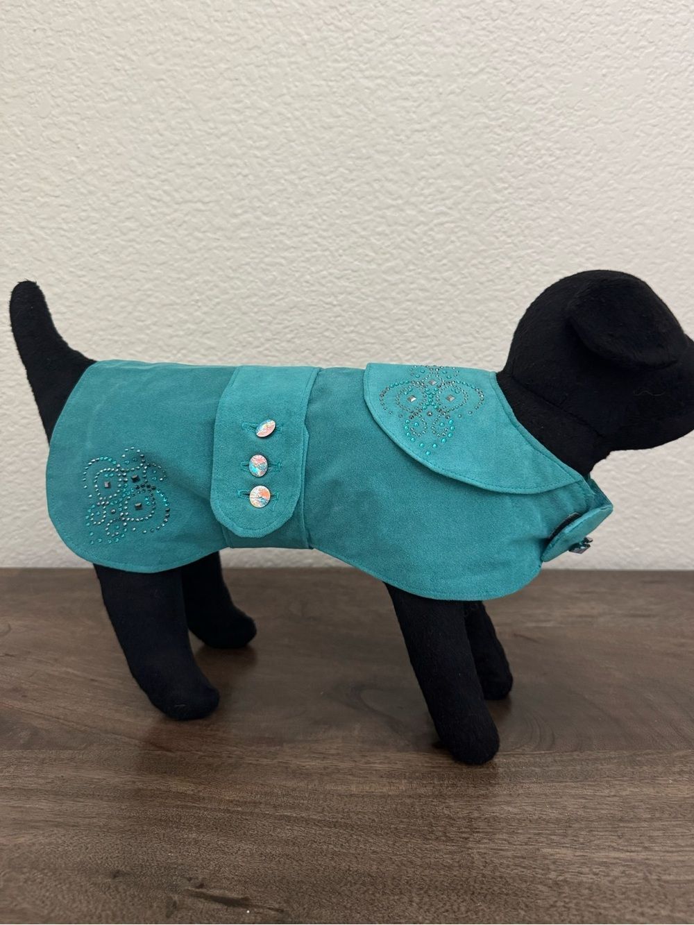 Diamond Dogs Swarovski Crystal Turquoise Blue Dog Coat Jacket